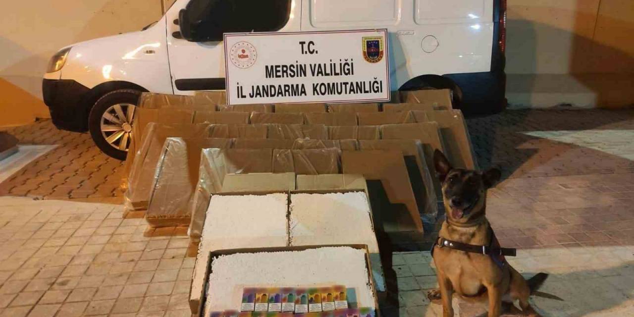 Mersin’de 161 Bin 200 Kaçak Makaron Ele Geçirildi