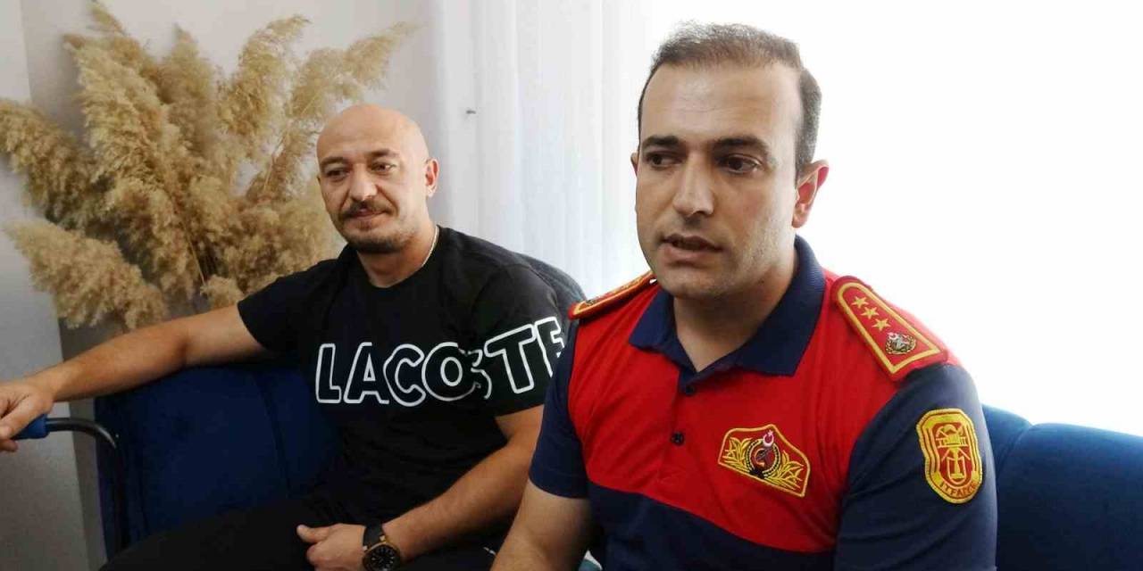 İtfaiye Eri Ayağının Kırılmasına Rağmen Kurtarma Çalışmasına Devam Etti