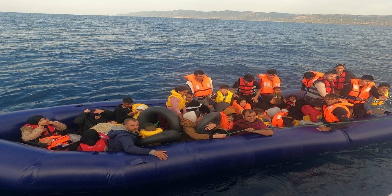 Ayvacık Açıklarında 70 Kaçak Göçmen Kurtarıldı, 41 Kaçak Göçmen Yakalandı