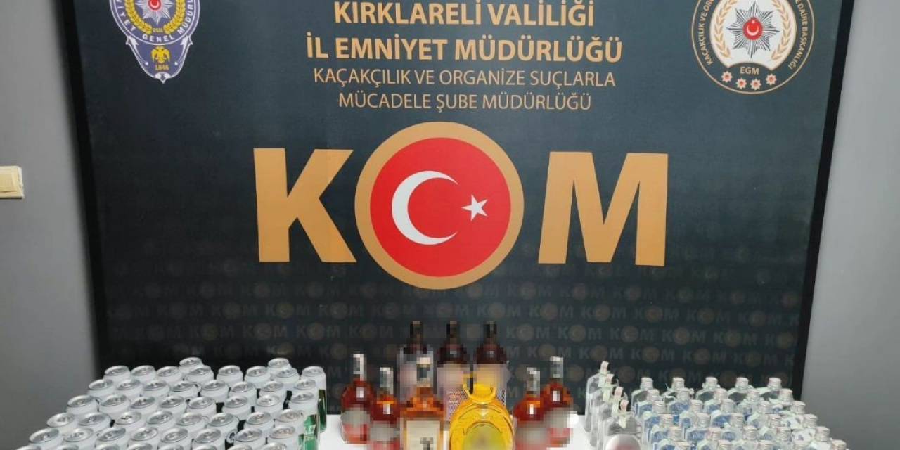 Kırklareli’nde Kaçakçılık Operasyonu: Şişe Şişe Kaçak İçki Ele Geçirildi