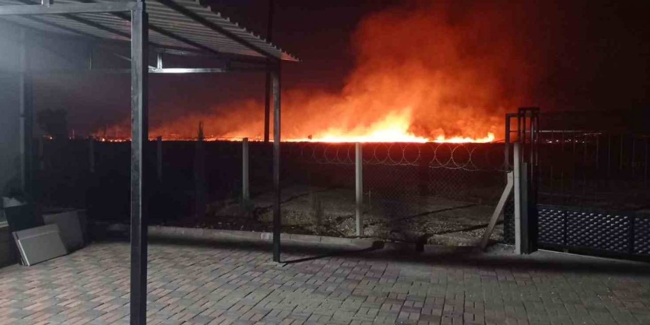 Anız Yangını Bahçeye Sıçradı