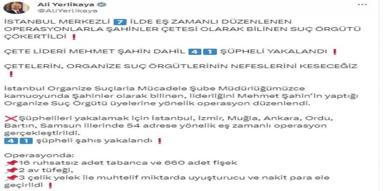 Şahinler Çetesi Lideri Mehmet Şahin Yakalandı
