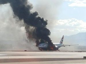 British Airways Uçağı Pistte Alev Aldı: 13 Yaralı