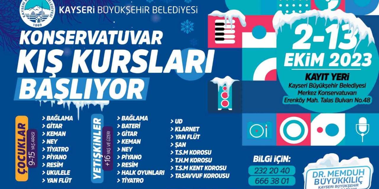 Büyükşehir, Konservatuvar Kış Kursları Kayıtlarını Almaya Başlıyor