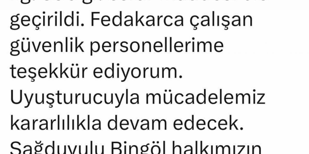 Bingöl’de 23 Kilogram Uyuşturucu Ele Geçirildi