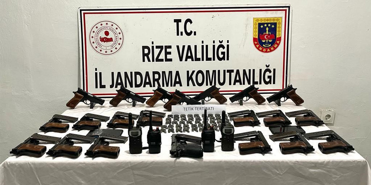 Rize’de silah kaçakçılığı operasyonu: 2 gözaltı