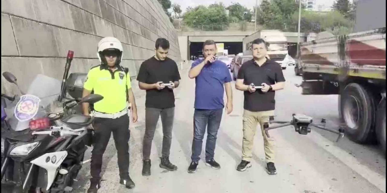 Adana’da Sürücülere Yönelik Dron İle Denetim
