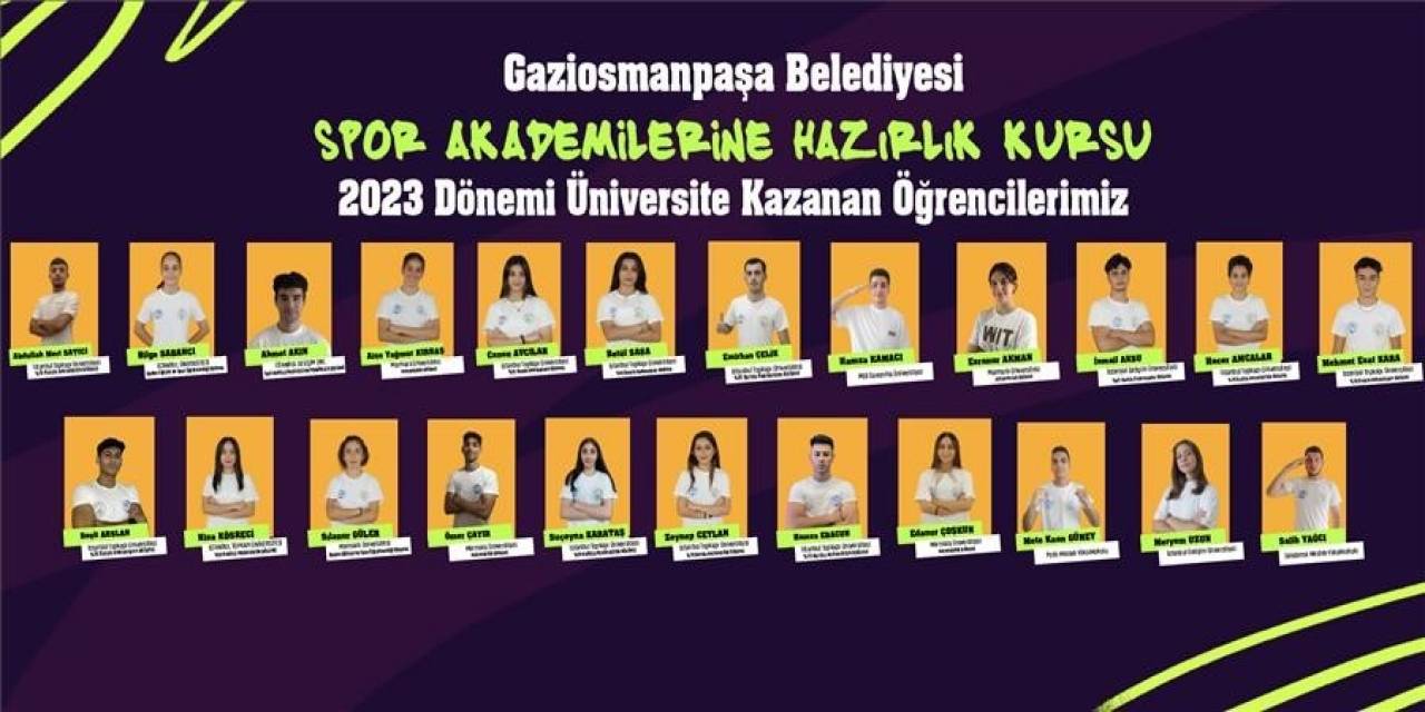 Gaziosmanpaşa Belediyesi Spor Akademisi’ndeki 23 Öğrenci Hedefledikleri Üniversiteye Yerleşti