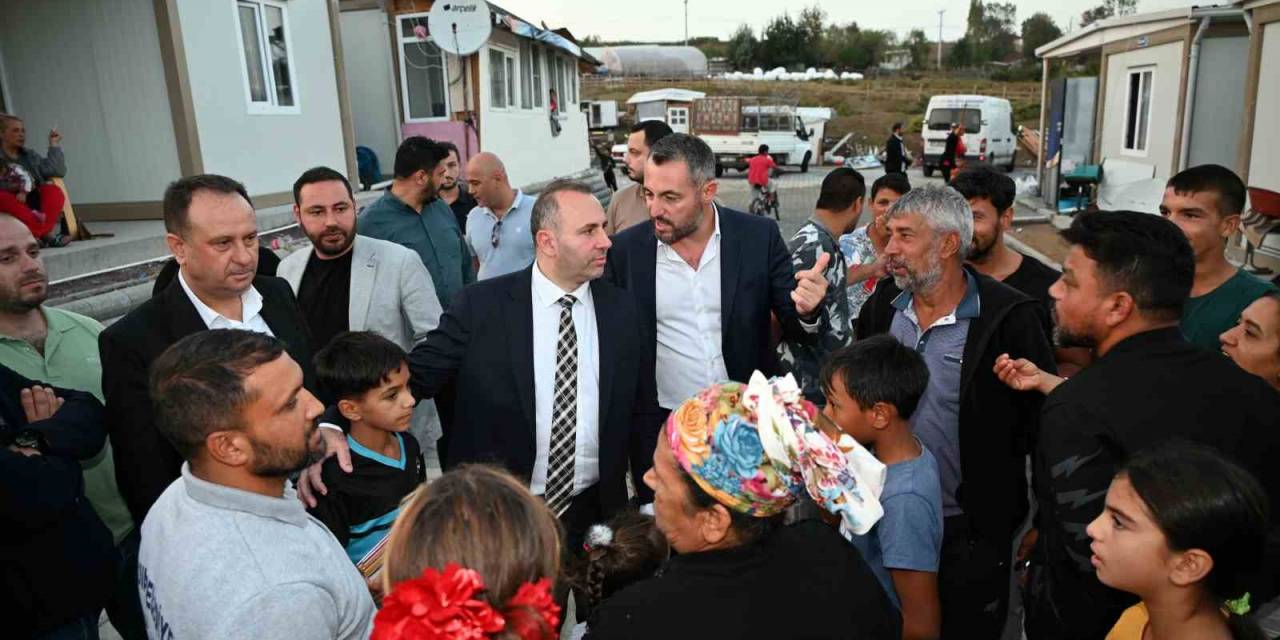 Başkan Tutuk, Konteyner Kente Yerleştirilen Vatandaşlarla Buluştu