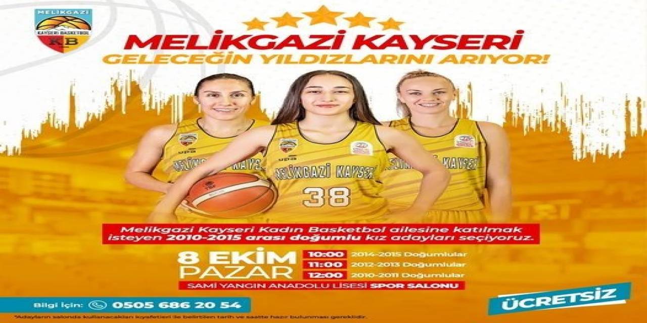 Melikgazi Kayseri Basketbol Geleceğin Yıldızlarını Arıyor