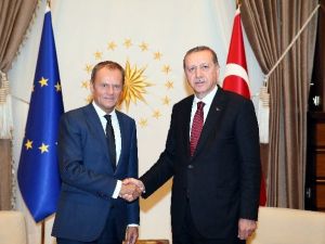 Cumhurbaşkanı Erdoğan, Ab Konseyi Başkanı Tusk’u Kabul Etti