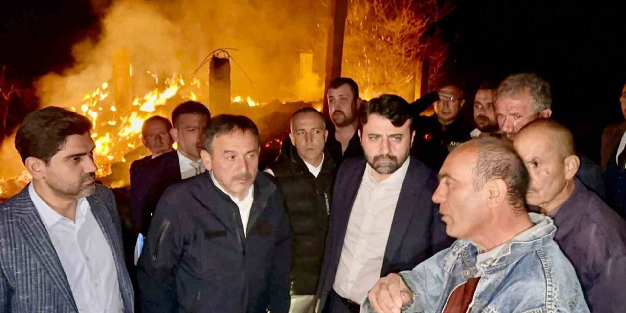 Ak Parti Milletvekilleri Yangın Bölgesinde İncelemede Bulundu