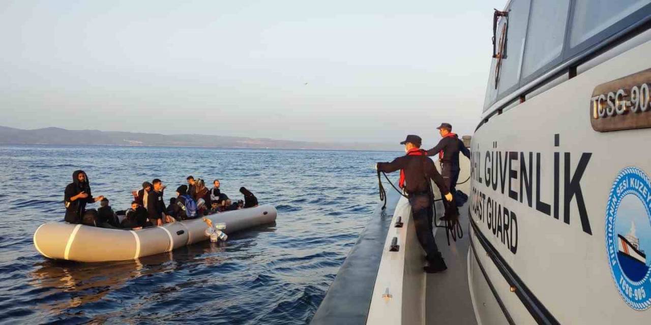 Ayvalık’ta Türk Kara Sularına İtilen 34 Göçmen Kurtarıldı