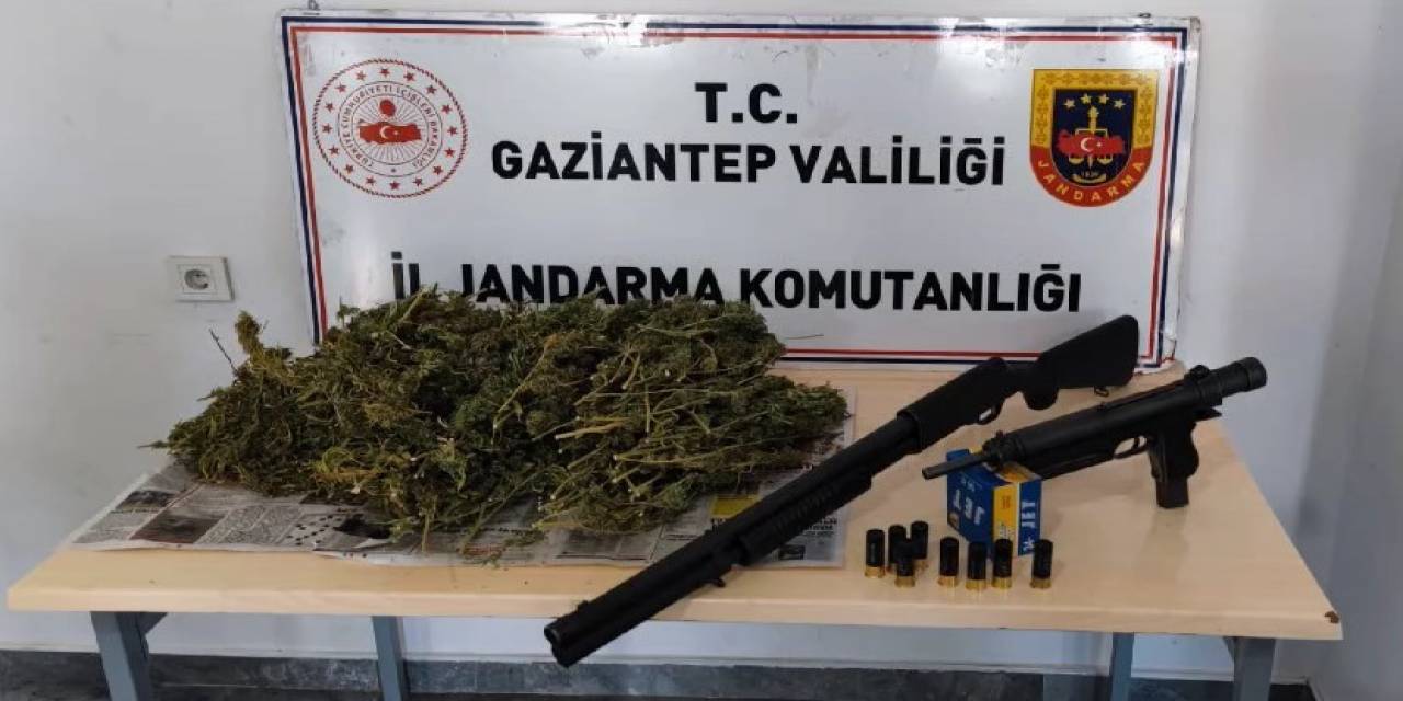 Gaziantep’te 4 Kilo Esrar İle Uzun Namlulu Otomatik Silah Ele Geçirildi