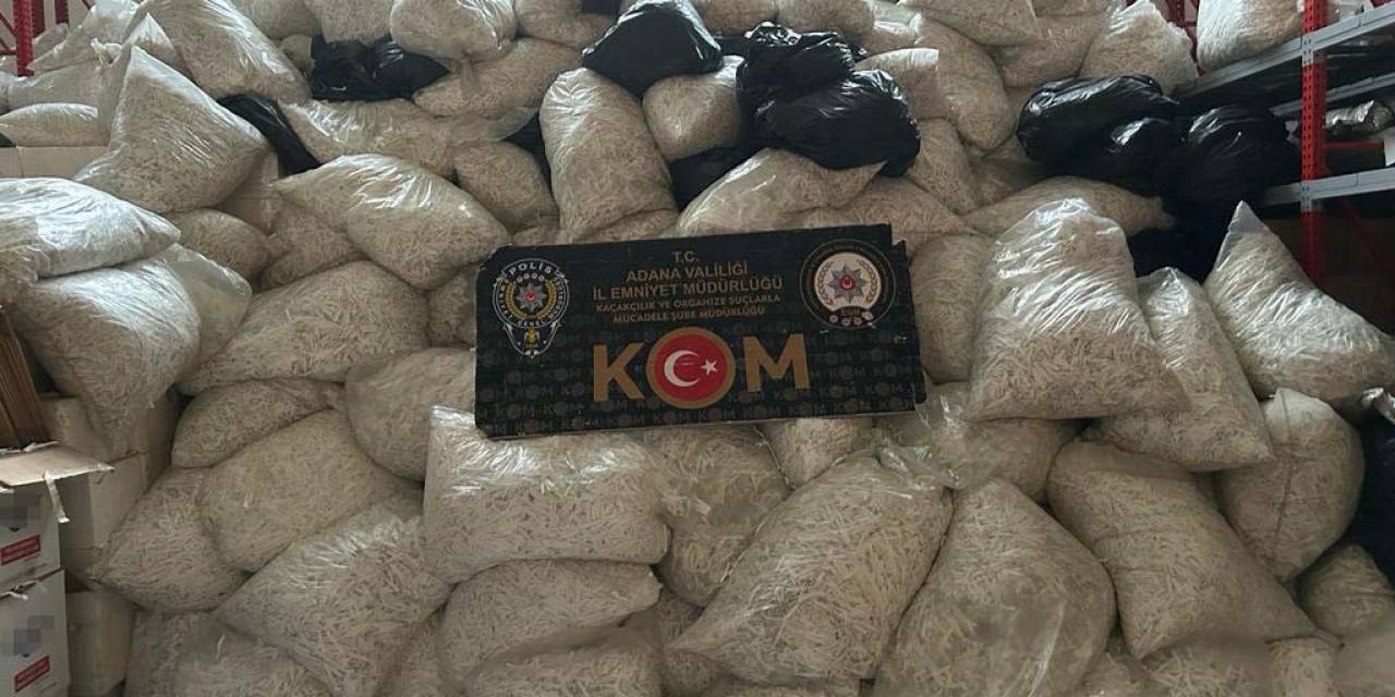 Adana’da 37 Milyon Gümrük Kaçağı Makaron Ele Geçirildi