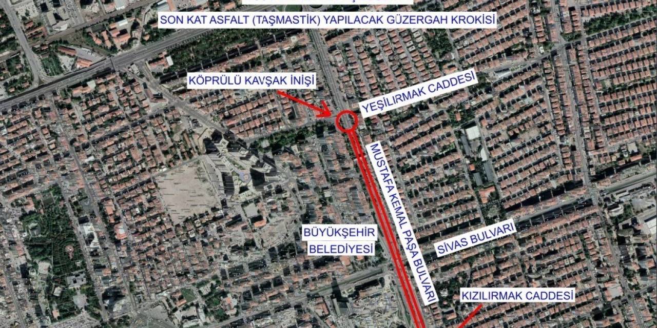 Büyükşehir’den Mustafa Kemal Paşa Bulvarı’nda ’taş Mastik’ Asfalt Çalışması