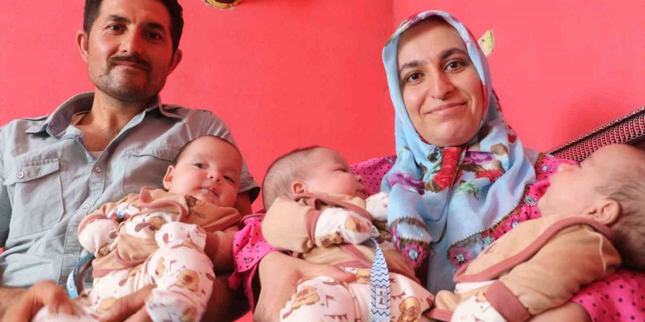 Depremde Yuvaları Yıkılan Aile Üçüz Bebekleriyle Yeniden Hayata Tutundu