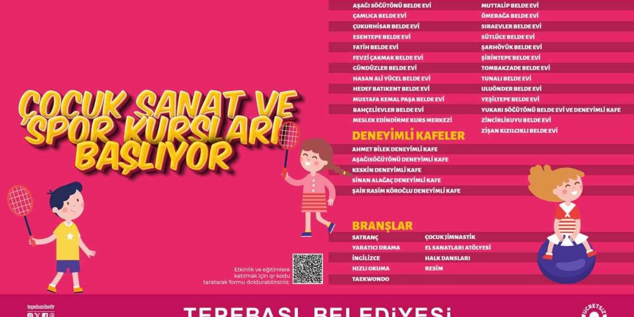 Çocuk Sanat Ve Spor Kursları Başlıyor