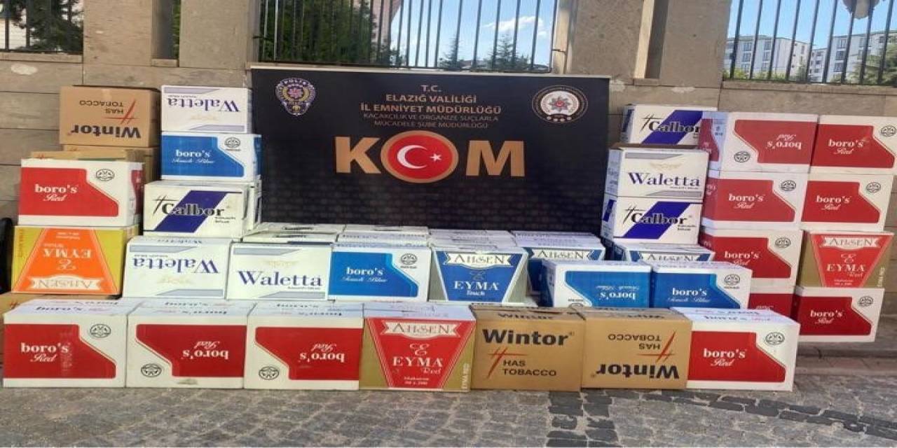 Elazığ’da 780 Bin Dal Kaçak Makaron Ele Geçirildi: 1 Gözaltı