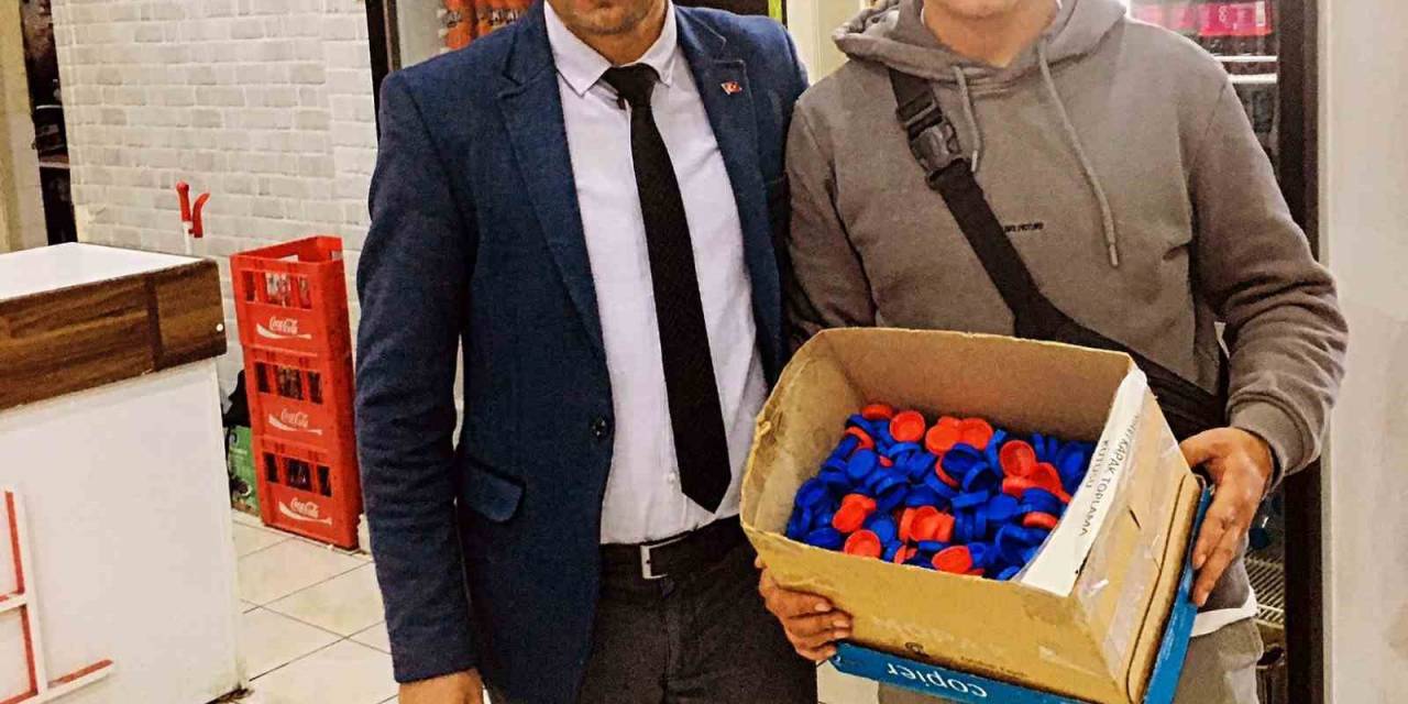 Şehit Ağabeyinden Mavi Kapaklarla Engellilere Destek