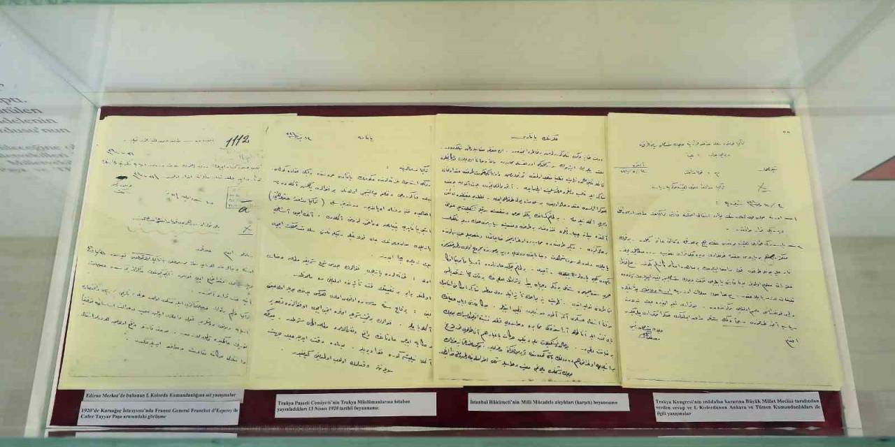 Trakya Paşaeli Müdafaa-i Hukuk Cemiyeti İle I. Kolordu’ya Ait Belgeler Lozan Müzesinde Sergilenecek