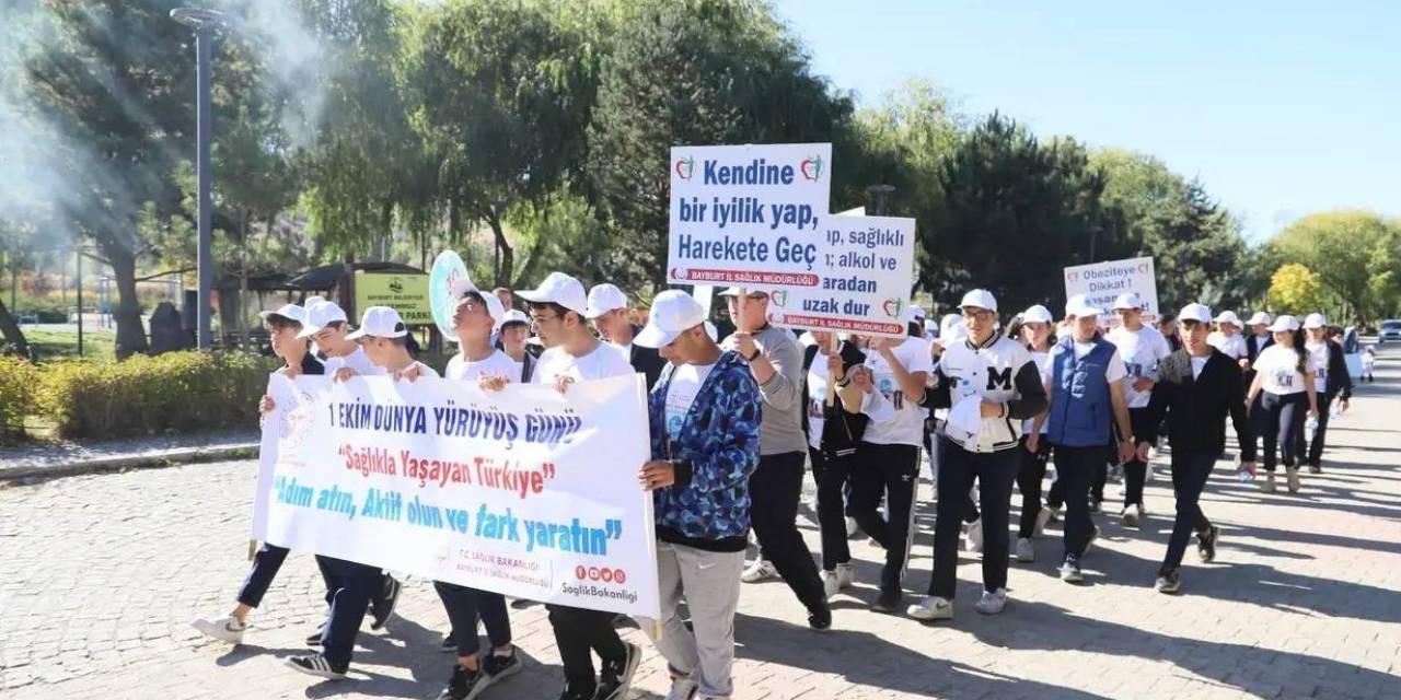 ’sağlıkla Yaşayan Türkiye’ Temalı Farkındalık Yürüyüşü Yapıldı