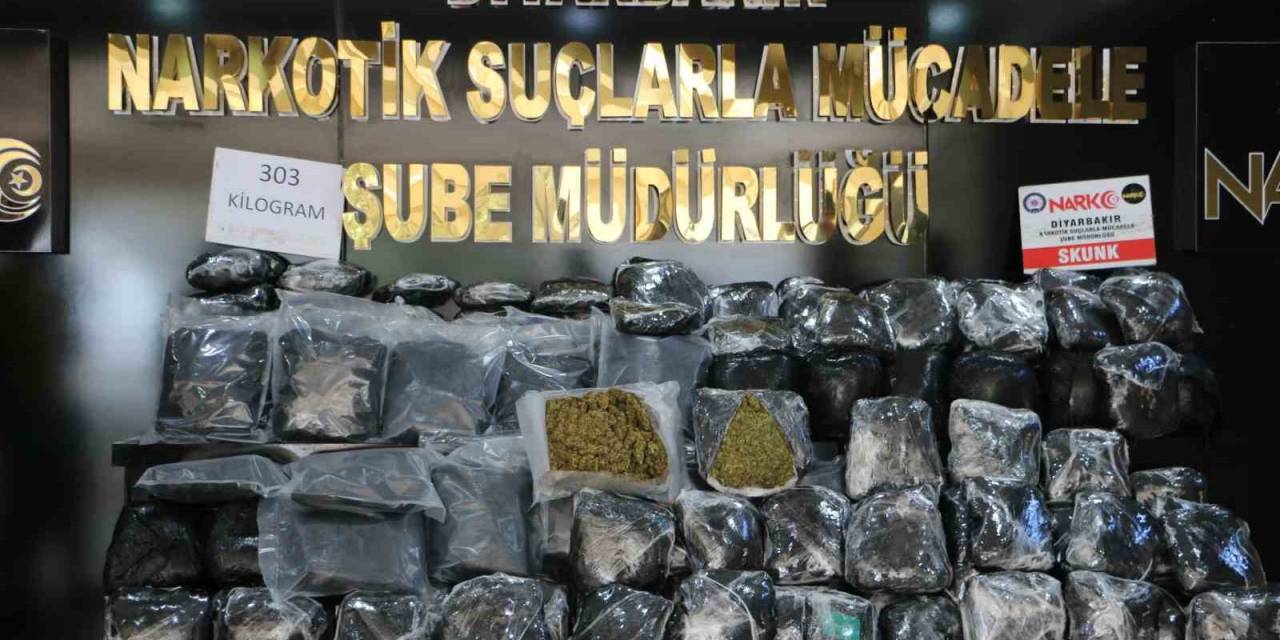 Diyarbakır’da 303 Kilo Skunk Ele Geçirildi