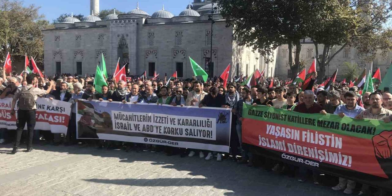 Beyazıt Meydanı’nda Filistin’e Destek Eylemi Gerçekleştirildi