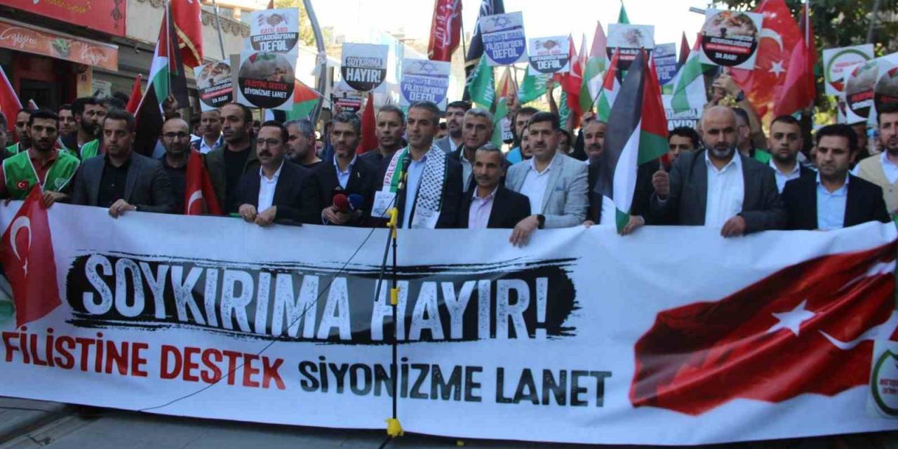 Şırnak’ta Filistin’e Destek Mitingi Düzenlendi