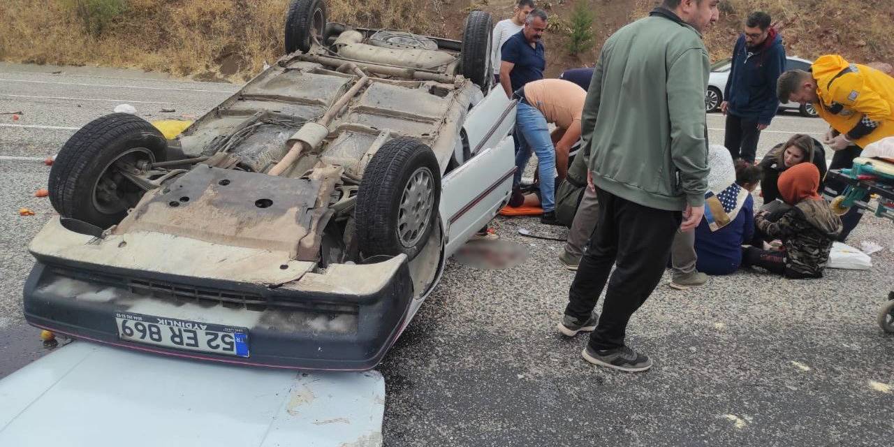Adıyaman’da Otomobil Takla Attı: 5 Yaralı