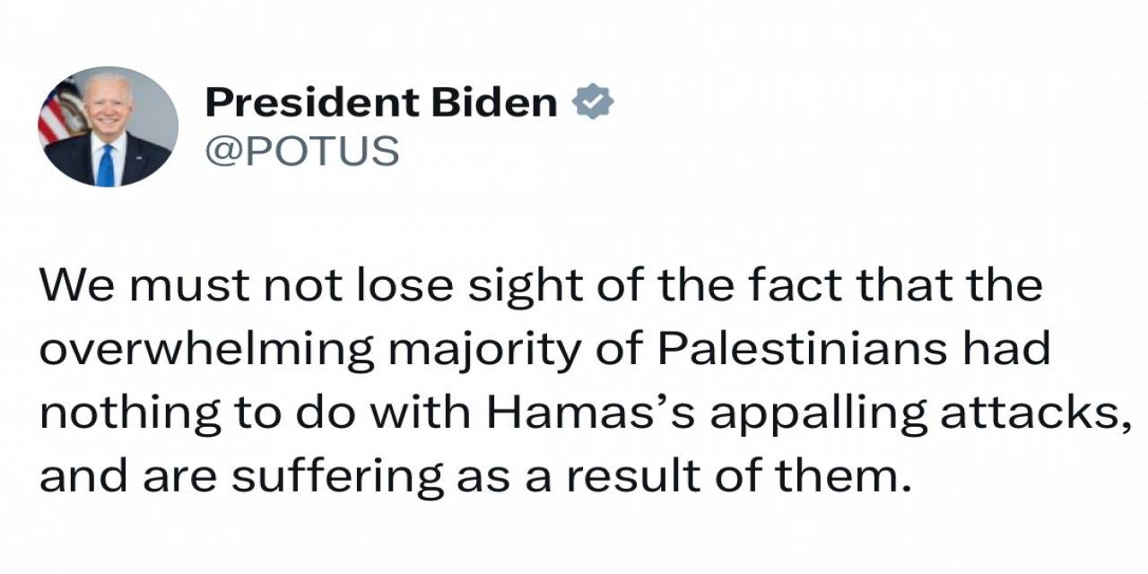Abd Başkanı Biden: “Filistinlilerin Acı Çektiği Gerçeğini Gözden Kaçırmamalıyız”