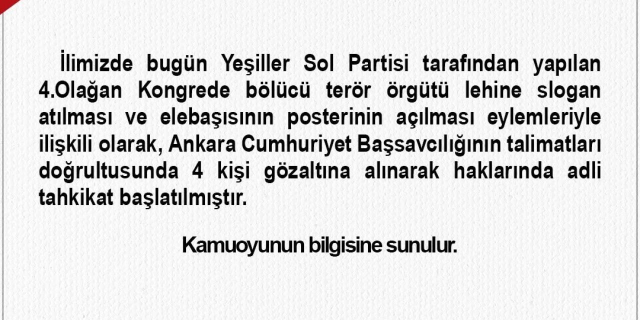 Ysp Kongresinde Pkk Seviciliği Yapan 4 Kişi Gözaltına Alındı