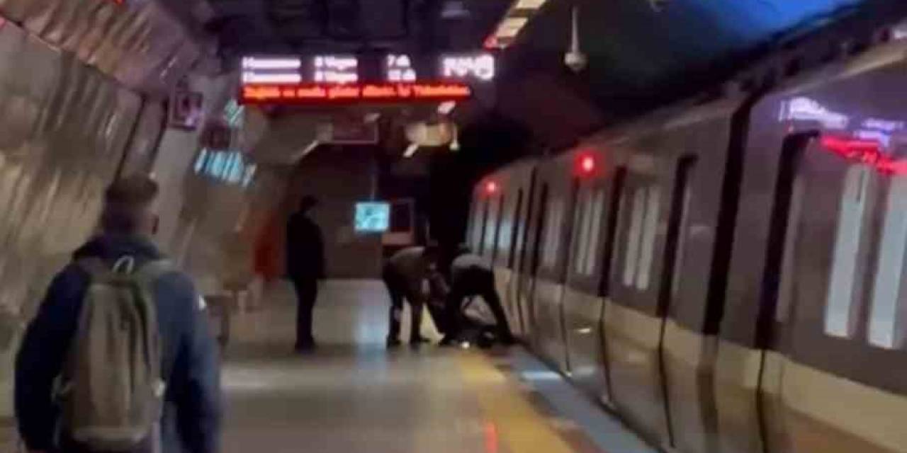 Mecidiyeköy Metrosunda Korku Dolu Anlar: Raylara Düşen Genç Son Anda Kurtarıldı