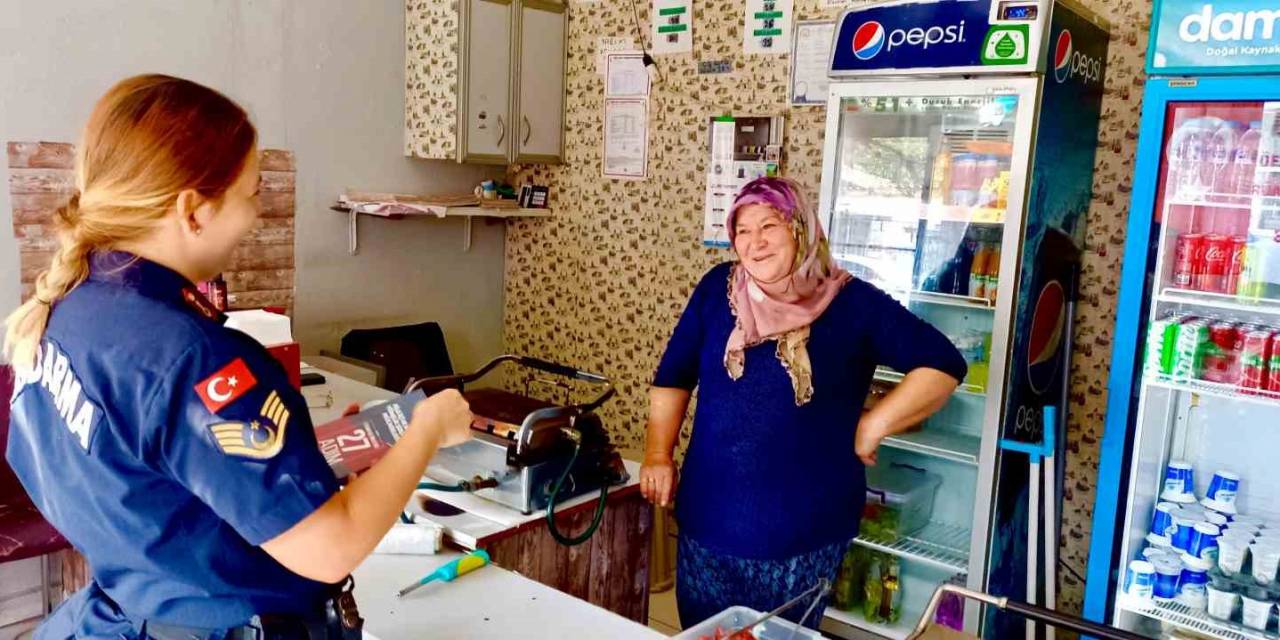 Jandarma Ekiplerinden İş Yerlerinde Çalışan Kadınlara Destek