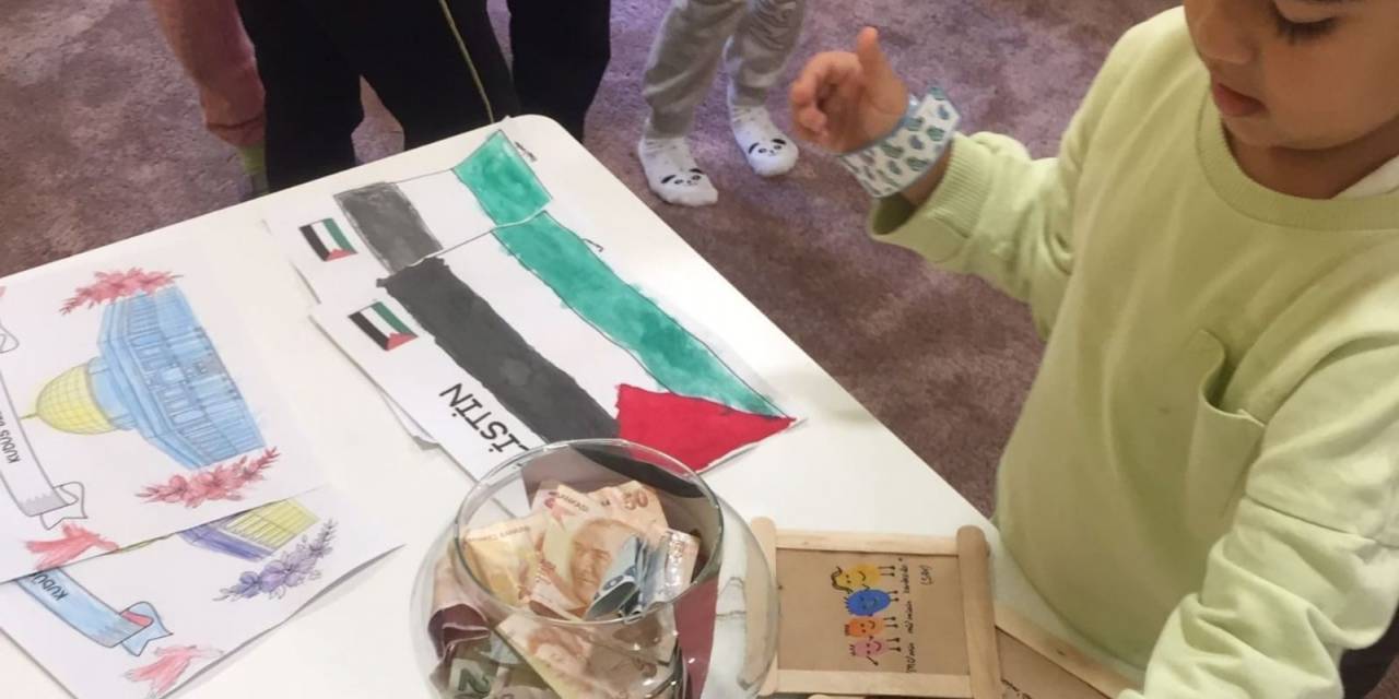 4-6 Yaş Kur’an Kursu Öğrencilerinden Filistin’e Destek