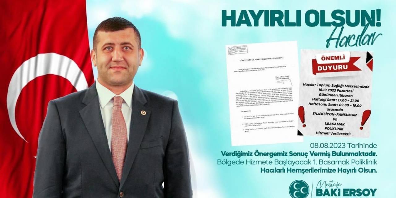 Hacılar Toplum Sağlığı Merkezi Hizmete Açıldı