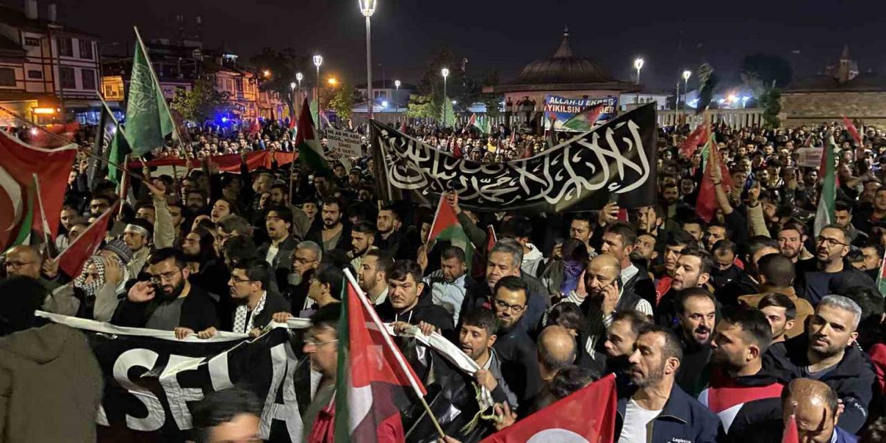 Konya’da İsrail’e Tepki