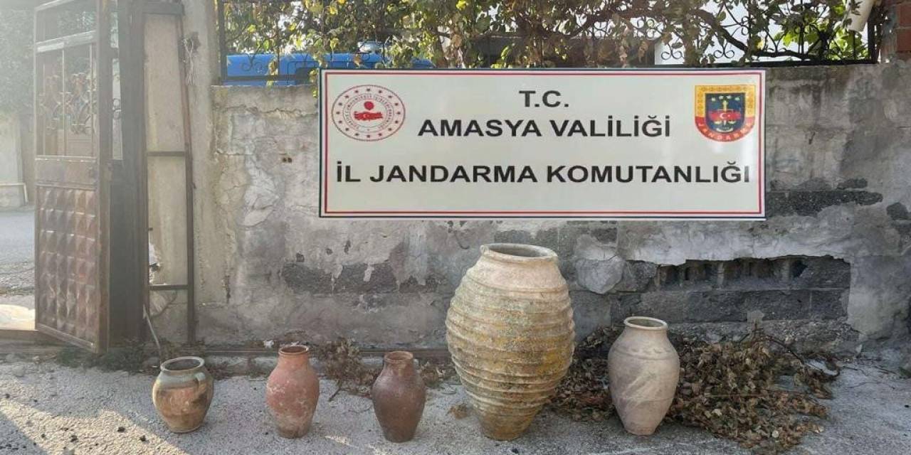 Amasya’da Bir Evde Roma Dönemine Ait 5 Küp Ele Geçirildi