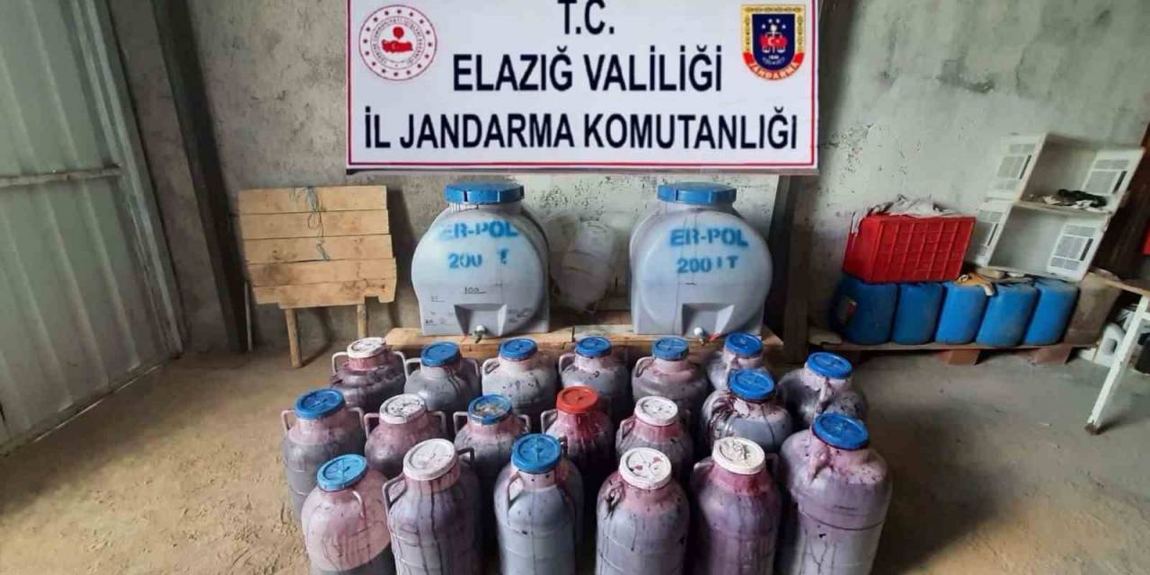 Elazığ’da 11 Bin 237 Litre Kaçak Şarap Ele Geçirildi
