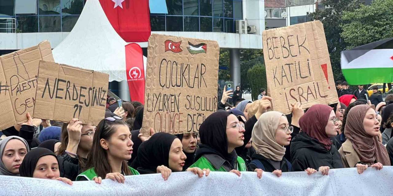 Binlerce Düzceli Filistin İçin Bir Araya Geldi
