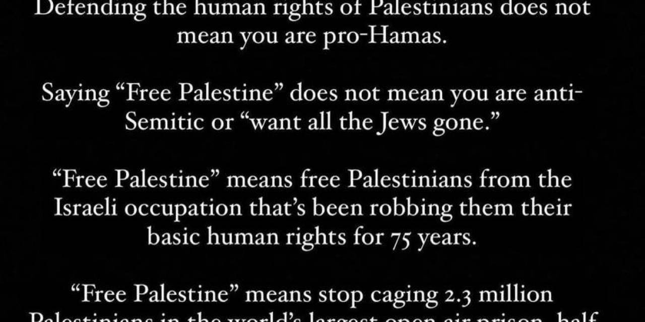 Ghezzal’dan, Filistin’e Destek Paylaşımı