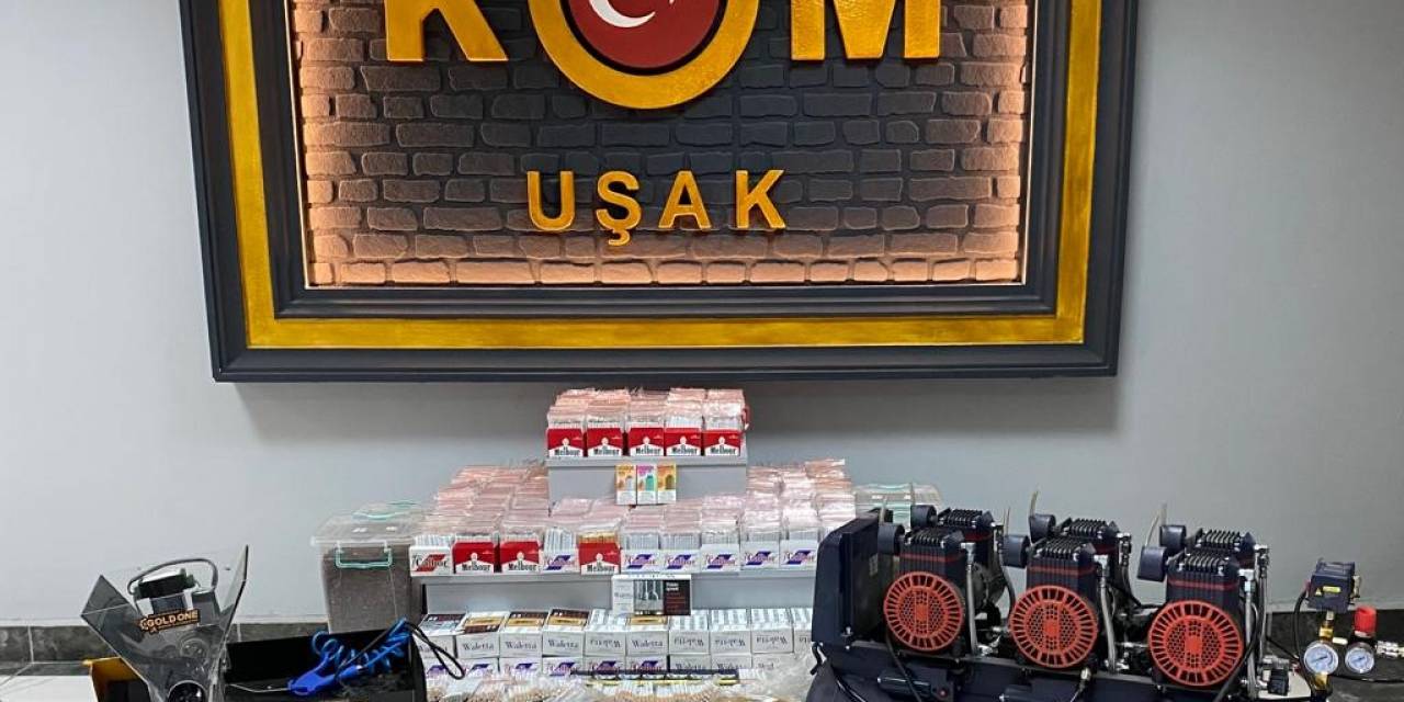 Uşak’ta Yapılan Operasyonda Çok Sayıda Kaçak Makaron Ele Geçirildi
