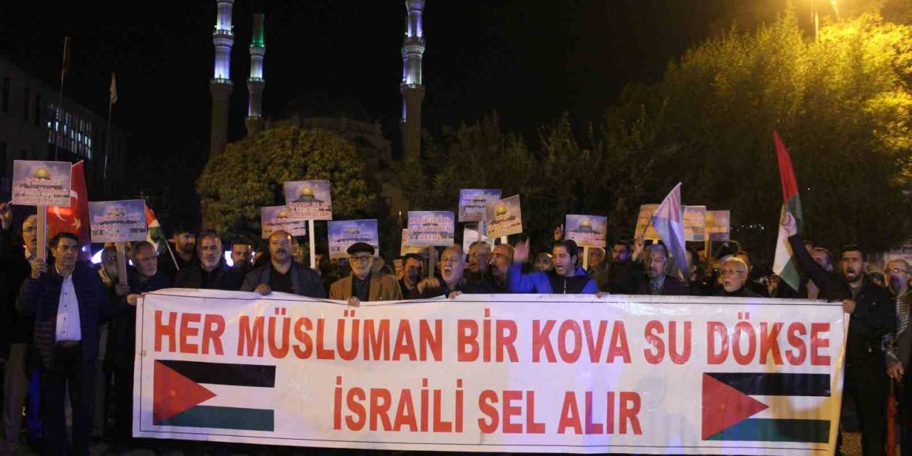 İsrail’in Gazze’deki Hastane Saldırısı Iğdır’da Protesto Edildi