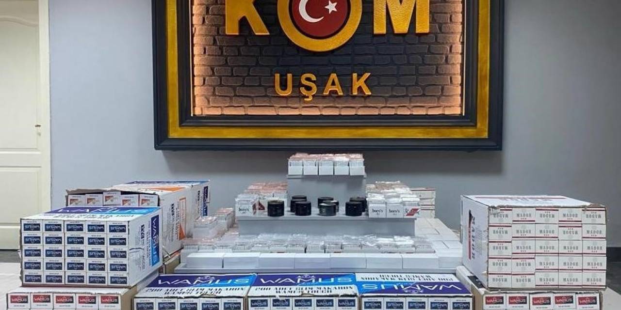 Uşak’ta 174 Bin 800 Adet Kaçak Makaron Ele Geçirildi.