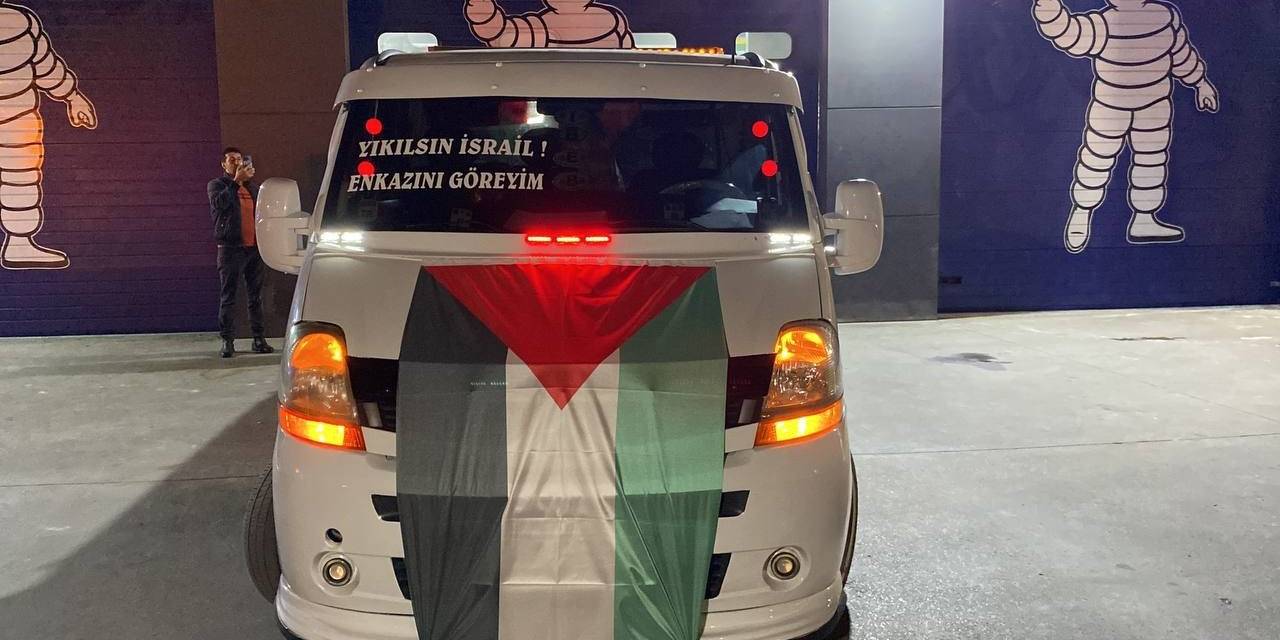 Kocaeli’de Sürücüler İsrail’i Protesto Etti