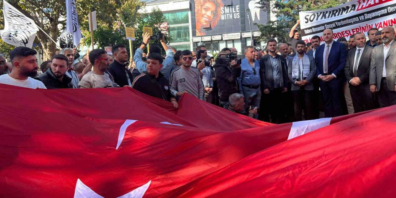 Yalova’da İsrail’in Filistinlilere Saldırıları Protesto Edildi