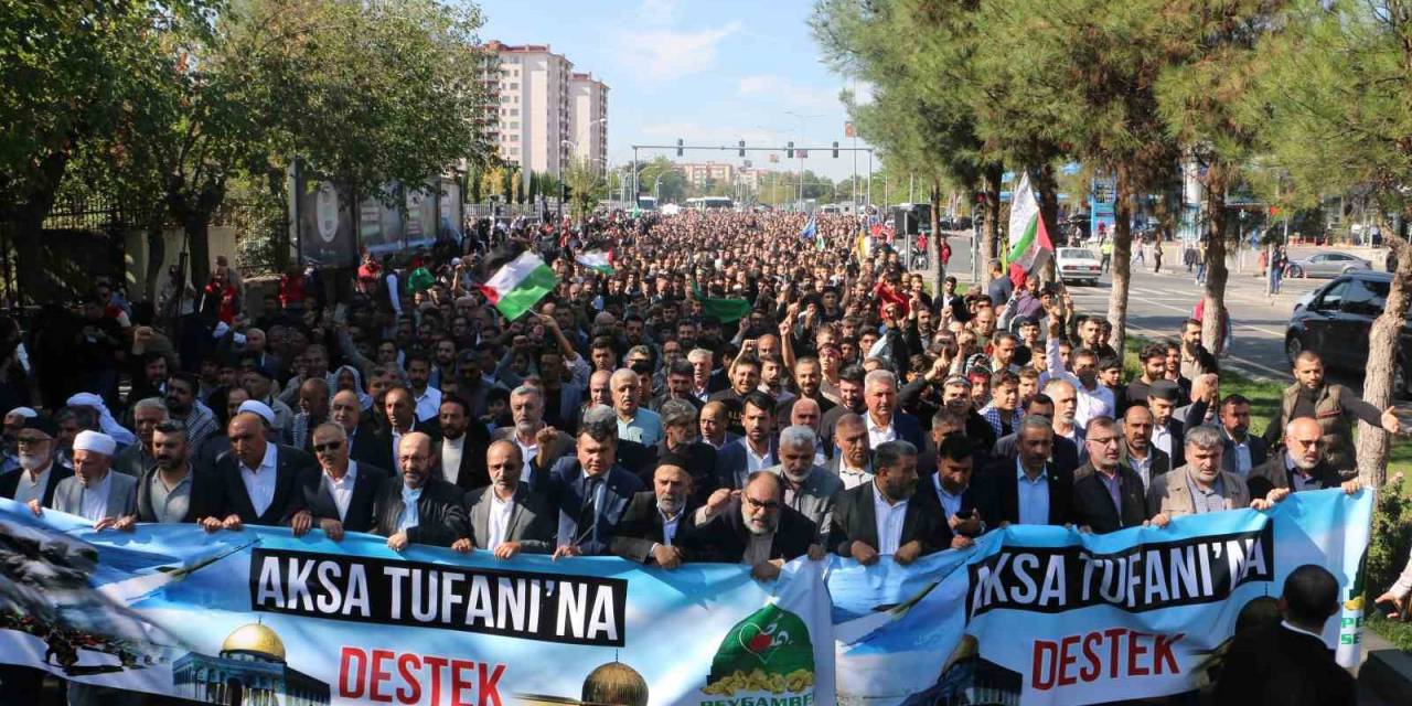 Diyarbakır’da Filistinliler’e Destek Yürüyüşü