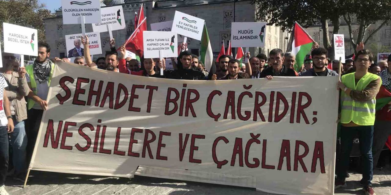 Beyazıt Meydanı’nda Filistin’e Destek Eylemi