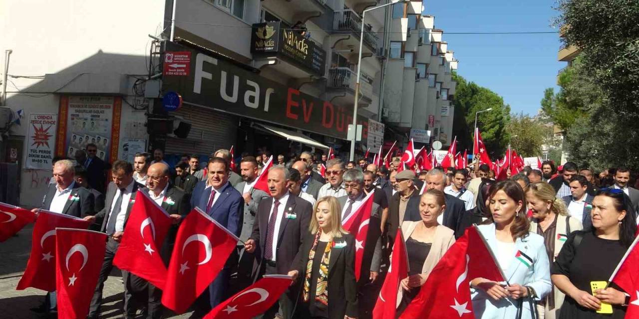 Muğla’da ’büyük Filistin Yürüyüşü’ Düzenlendi