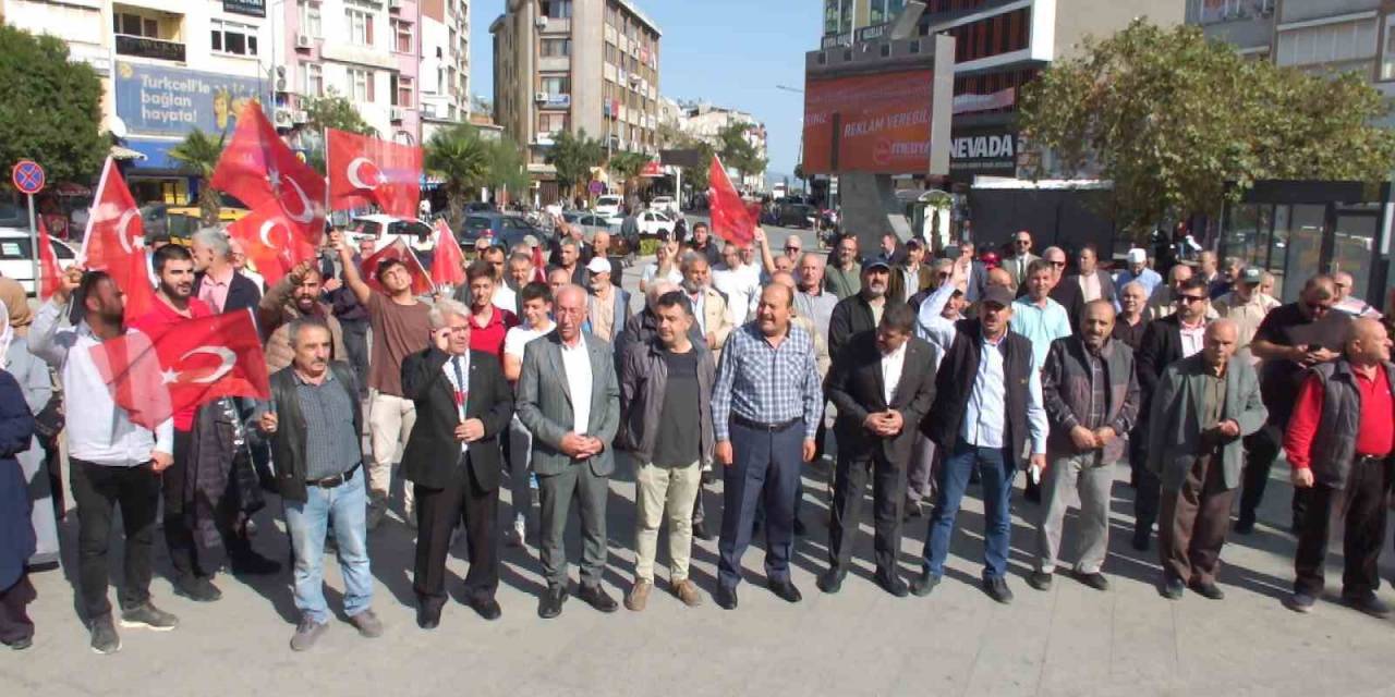 Burhaniye’de Filistin’e Destek İsrail’e Tepki Mitingi